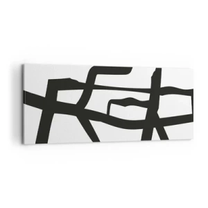 Schilderen op canvas - Zwart-wit ontwerp - 120x50 cm