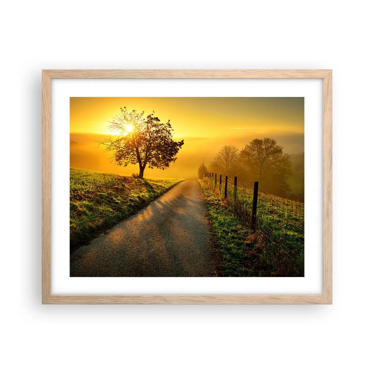 Een poster in een licht eiken lijst - Honingmiddag - 50x40 cm