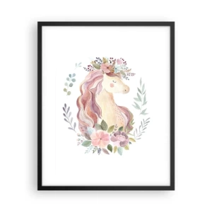 Poster in een zwarte lijst - Een uitnodiging in de wereld van sprookjes - 40x50 cm