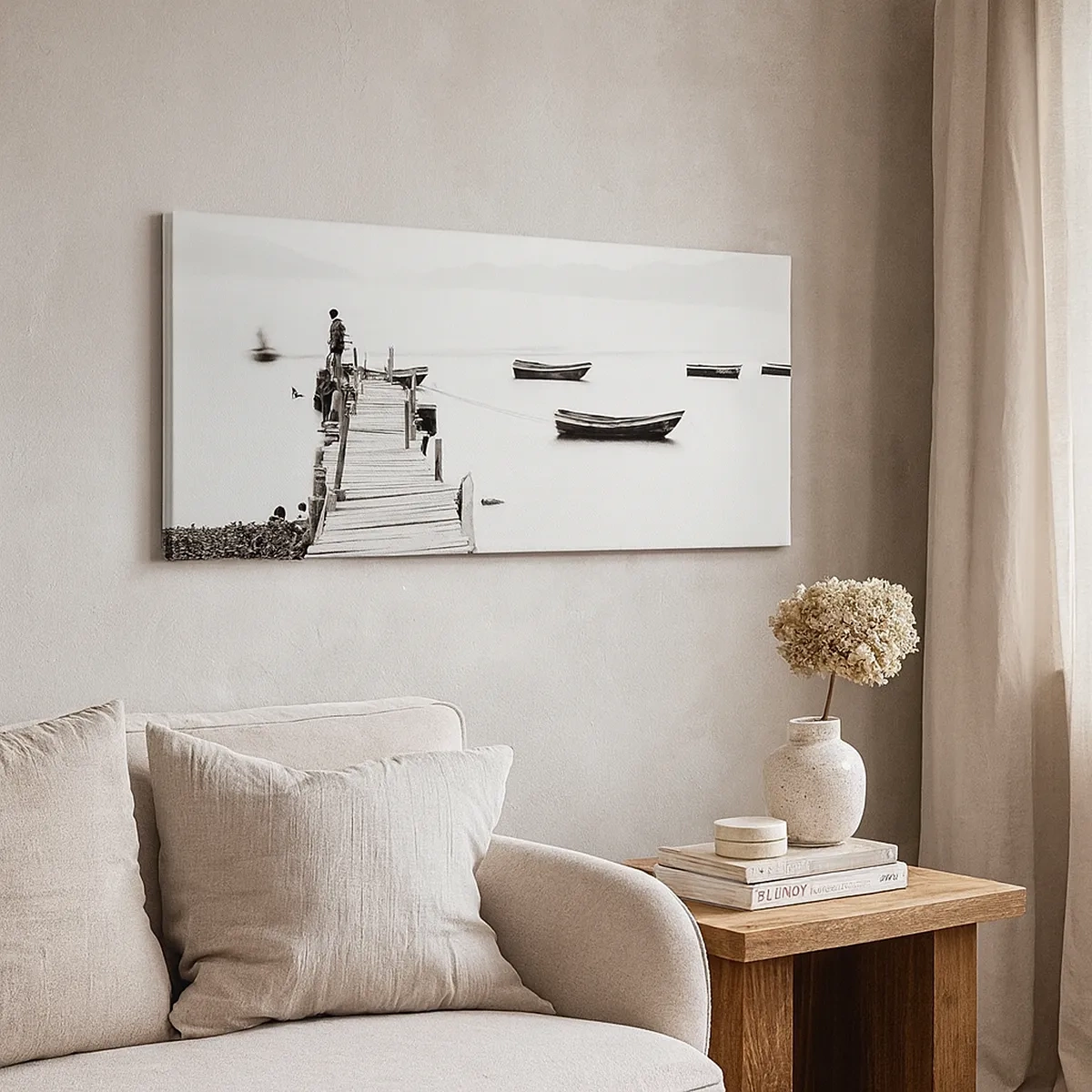 Schilderen op canvas - Stil en schoon boven het water - 30x30 cm