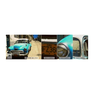 Fotobehang Monster Premium Canvas - Evviva Cuba! - Automobiel, Auto, Cuba - 100x30 cm