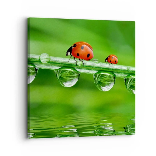 Schilderen op canvas - De hele zomer onderweg - 30x30 cm