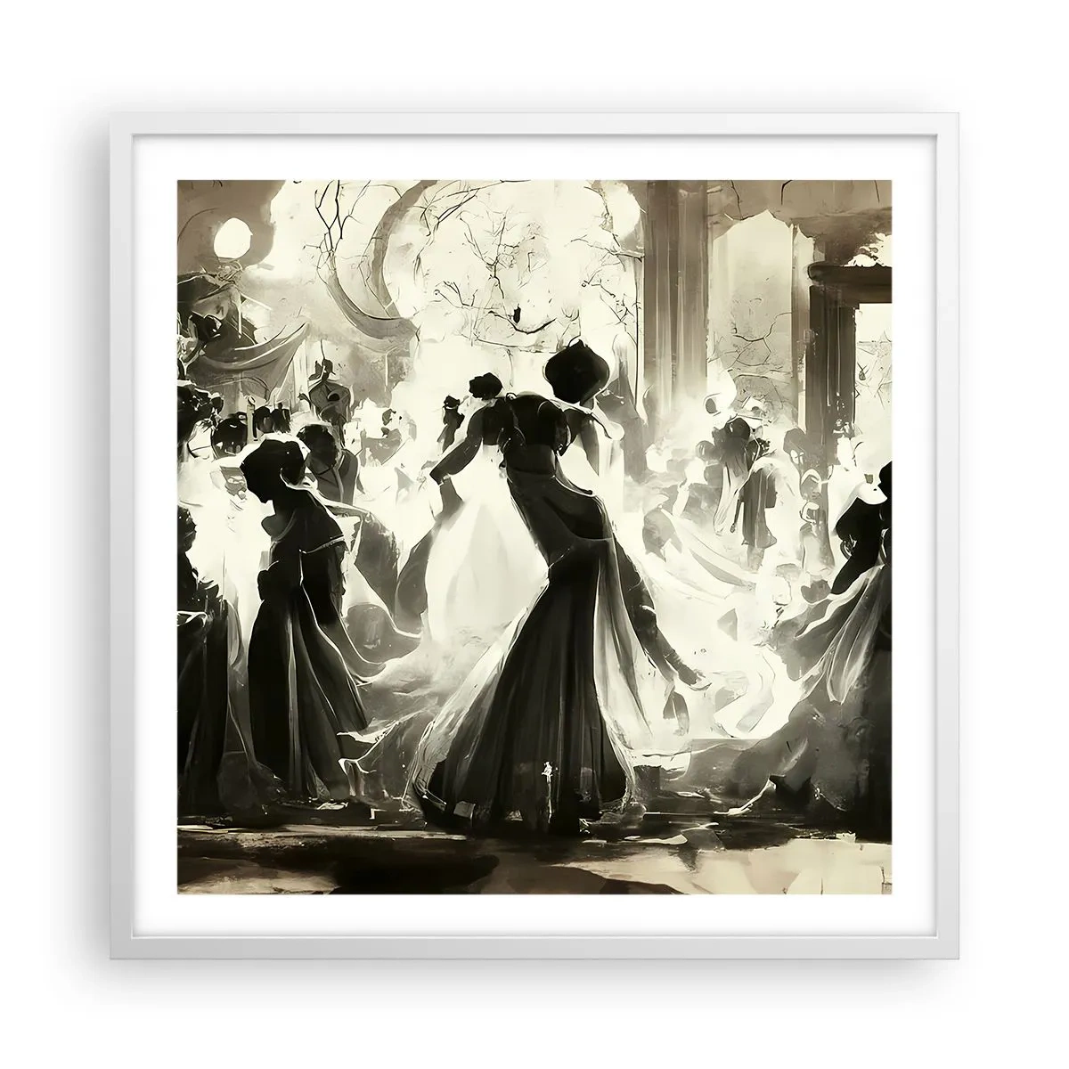 Poster in een witte lijst - De grote maskerade - 60x60 cm
