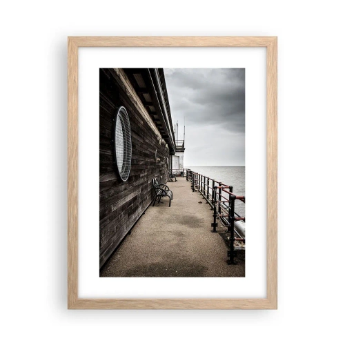 Een poster in een licht eiken lijst - De tijd bleef stilstaan - 30x40 cm