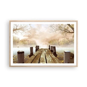 Een poster in een licht eiken lijst - Het milde verdriet van de herfst - 91x61 cm