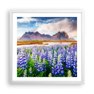 Poster in een witte lijst - Kracht en soberheid naast zachtheid - 50x50 cm