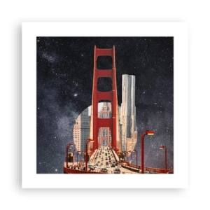 Poster - Altijd in het centrum - 40x40 cm