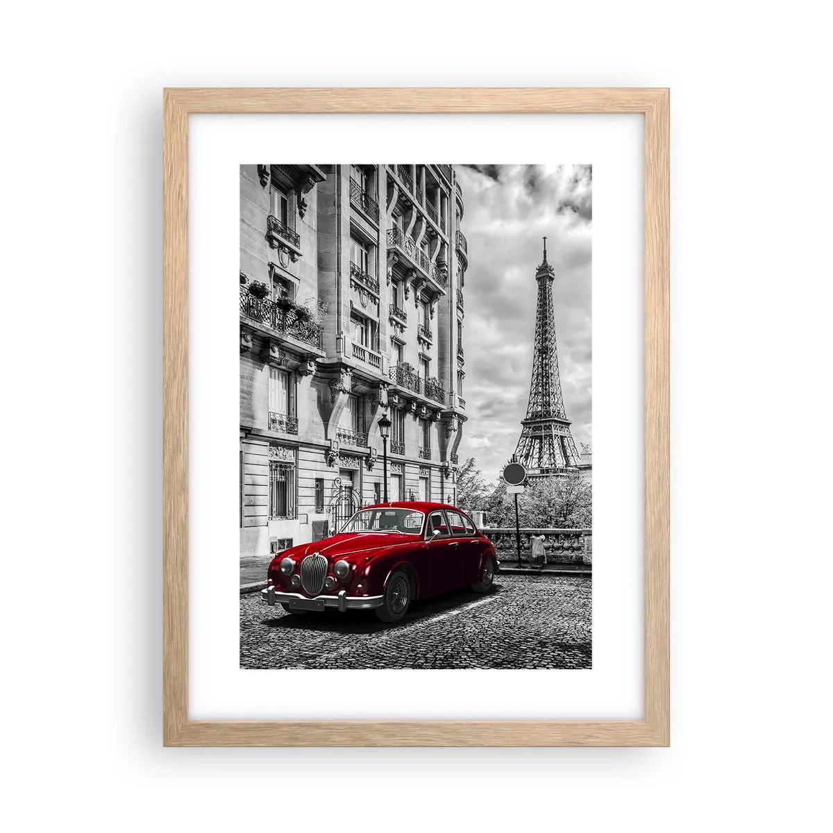 Een poster in een licht eiken lijst - Roofdier in de stad - 30x40 cm