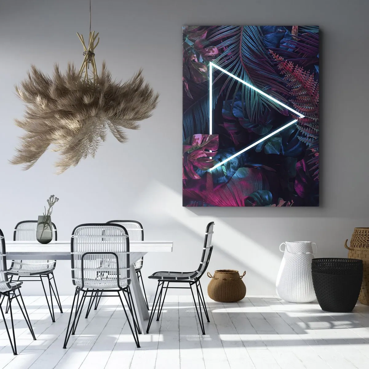Schilderen op canvas - Disco-achtige tuin - 45x80 cm