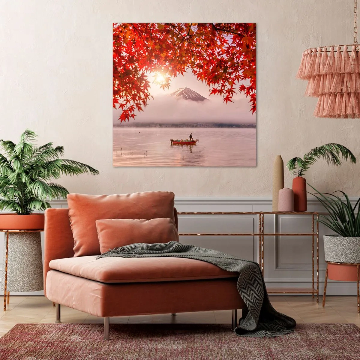 Schilderen op canvas - In het Japanse klimaat - 30x30 cm