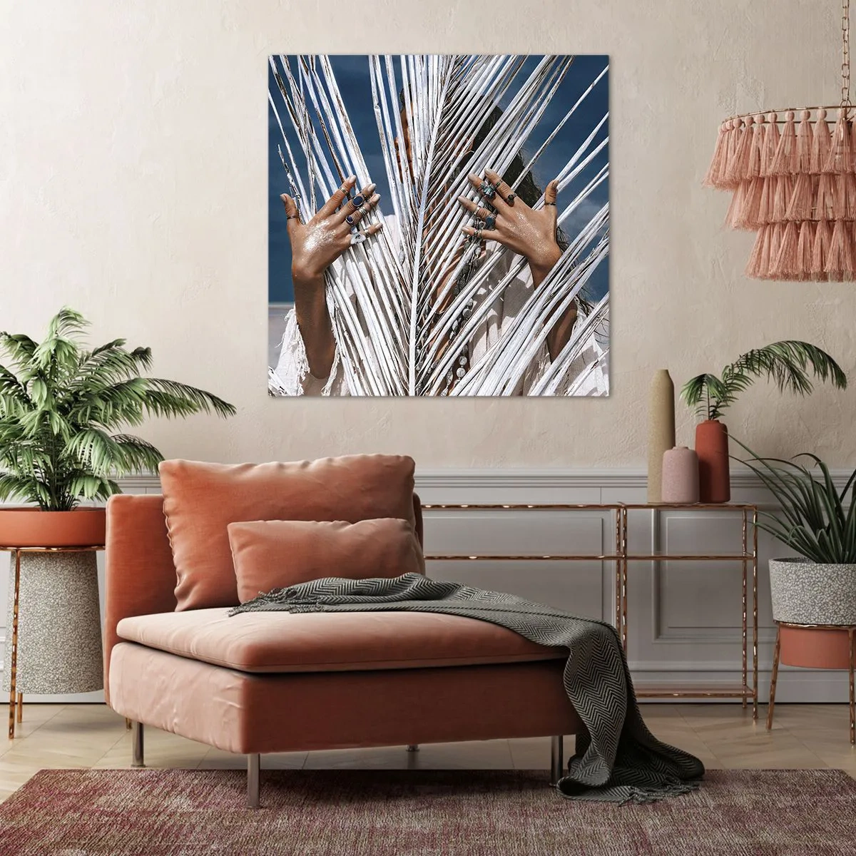 Schilderen op canvas - Het meisje van de sjamaan? - 70x70 cm