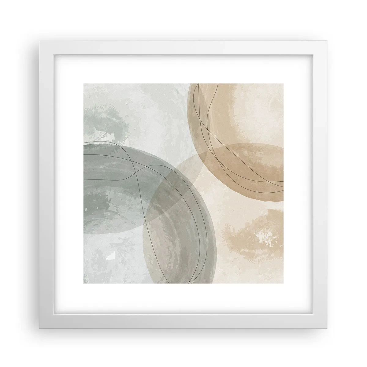 Poster in een witte lijst - Indringende werelden - 30x30 cm