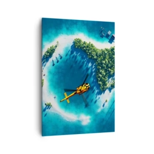 Schilderen op canvas - Koop een eiland voor jezelf - 70x100 cm