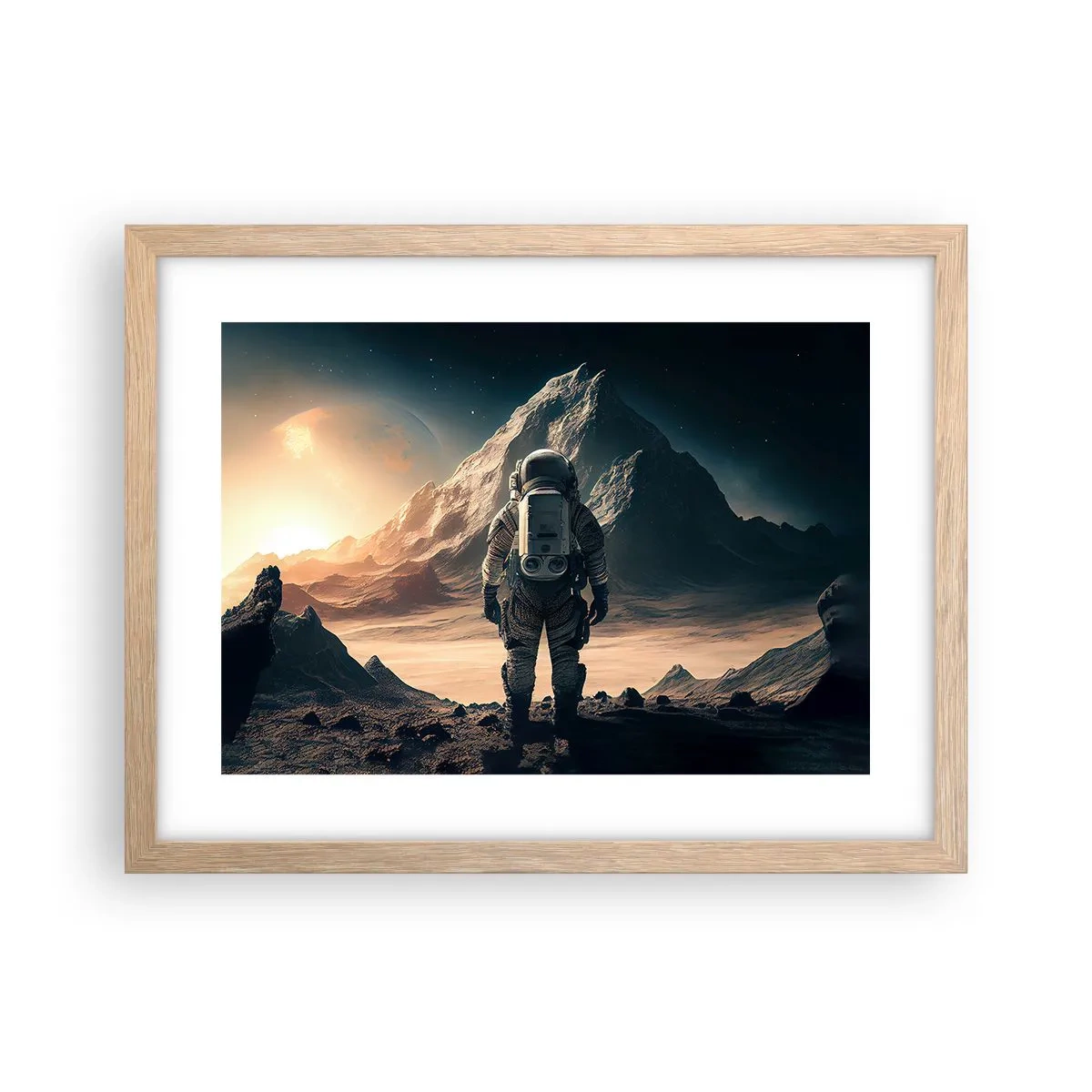 Een poster in een licht eiken lijst - Nieuwe uitdaging - 40x30 cm