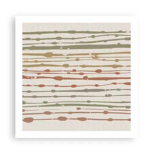Poster - Muzieknotatie van kleuren - 60x60 cm
