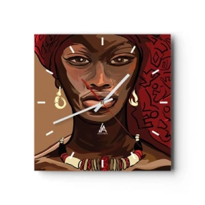 Wandklok - Klok - Ebbenhouten Venus - 30x30 cm