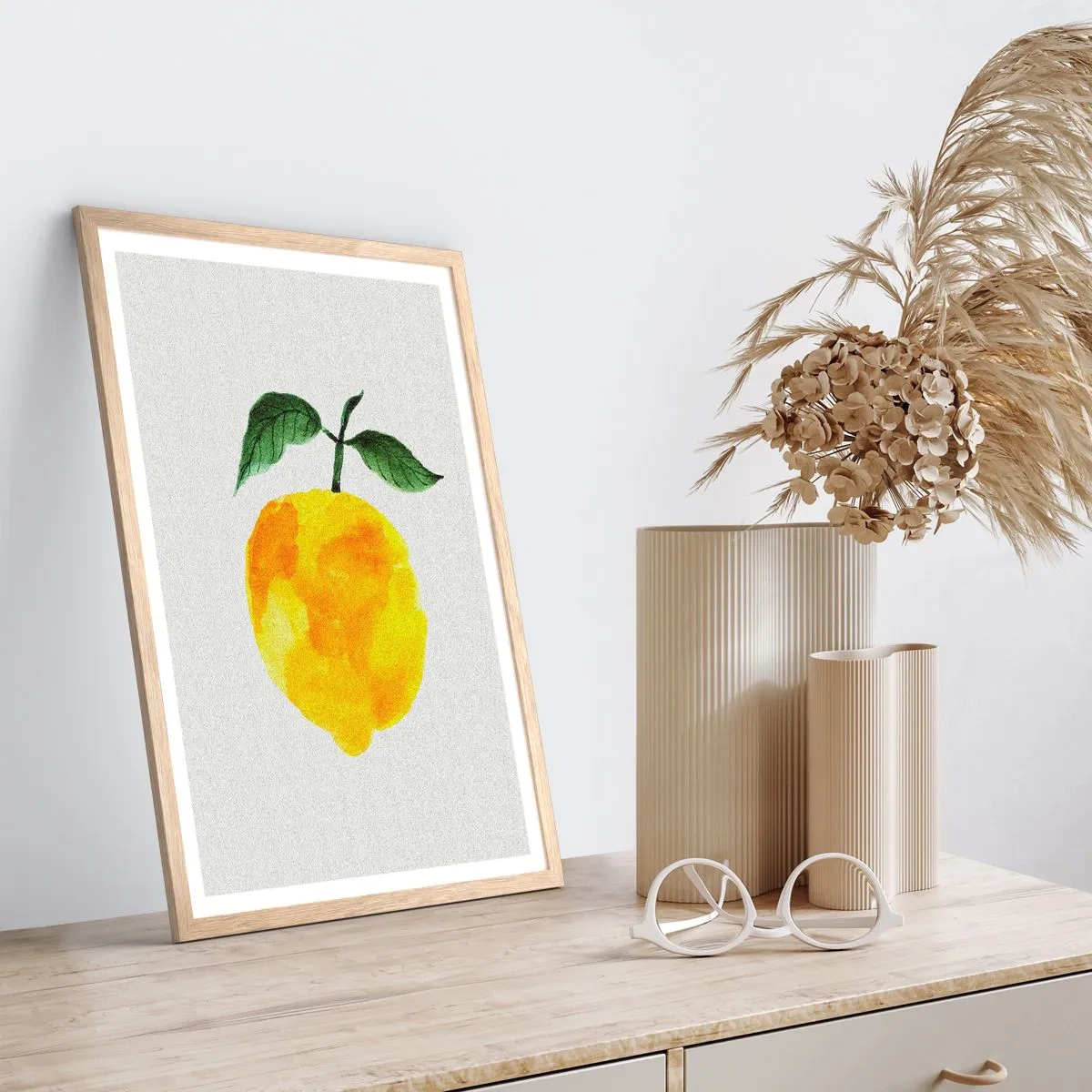 Een poster in een licht eiken lijst - Hoe proef je de zon? - 50x70 cm