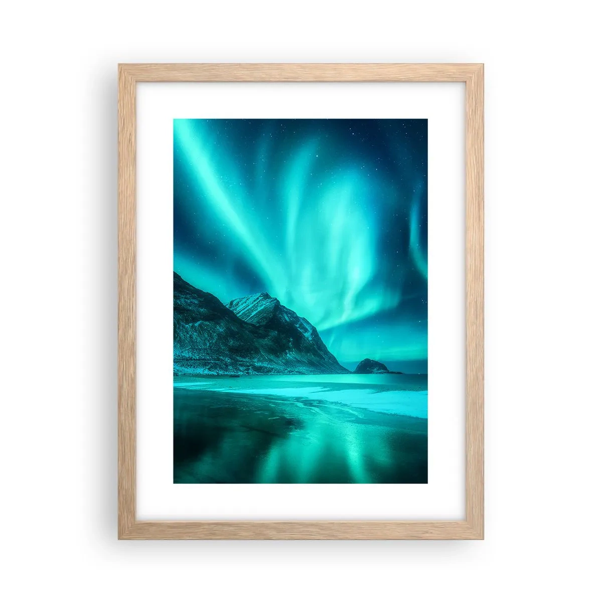 Een poster in een licht eiken lijst - Wonderen van het Noorden - 30x40 cm