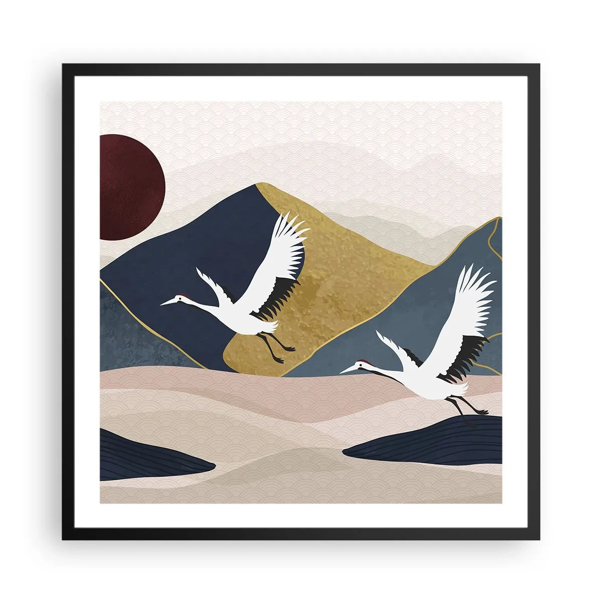 Poster in een zwarte lijst - Het is weer een dag GEGAAN - 60x60 cm