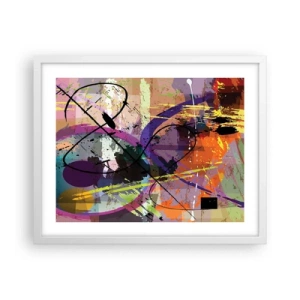 Poster in een witte lijst - Je kunt rechtdoor of rondom - 50x40 cm