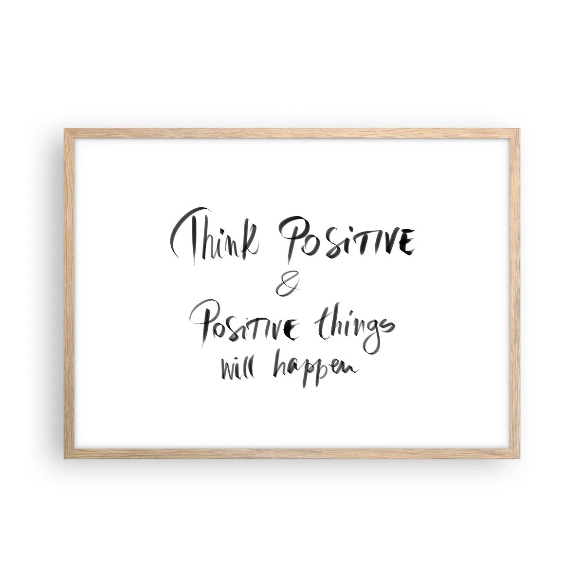 Een poster in een licht eiken lijst - Hoe leef je het leven? - 70x50 cm