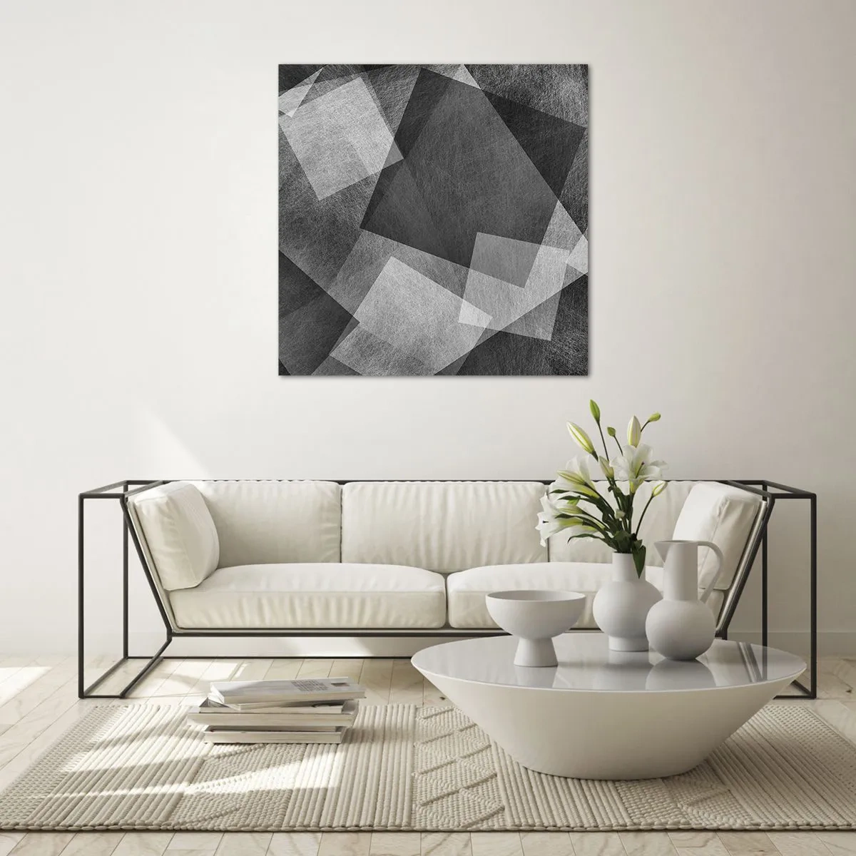 Schilderen op glas - Het eeuwige symbool van duurzaamheid en orde - 50x50 cm