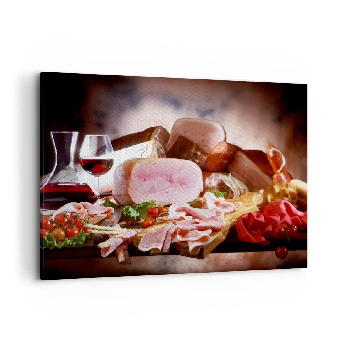 Schilderen op canvas - Een culinaire droom met een karaf - 100x70 cm