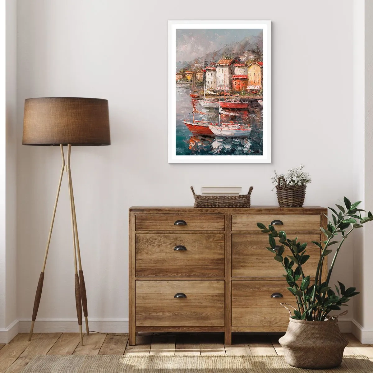 Poster in een witte lijst - Romantisch toevluchtsoord - 61x91 cm