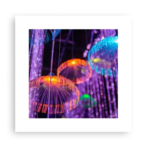 Poster - Lichte fontein - 30x30 cm