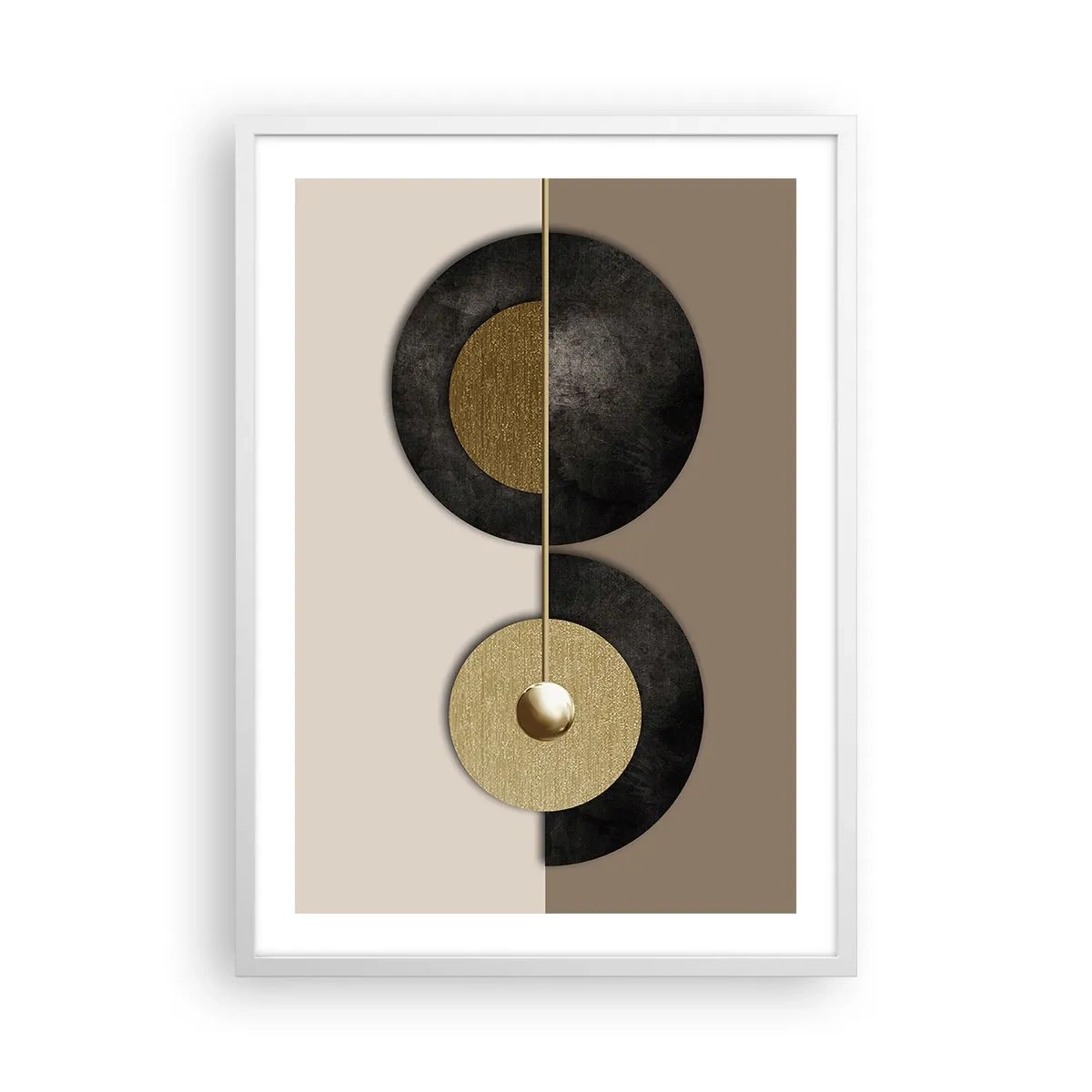 Poster in een witte lijst - Variaties rond de cirkel - 50x70 cm