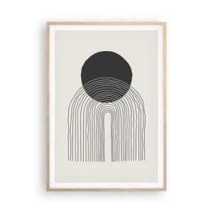Een poster in een licht eiken lijst - Bibberen en vertrouwen - 70x100 cm