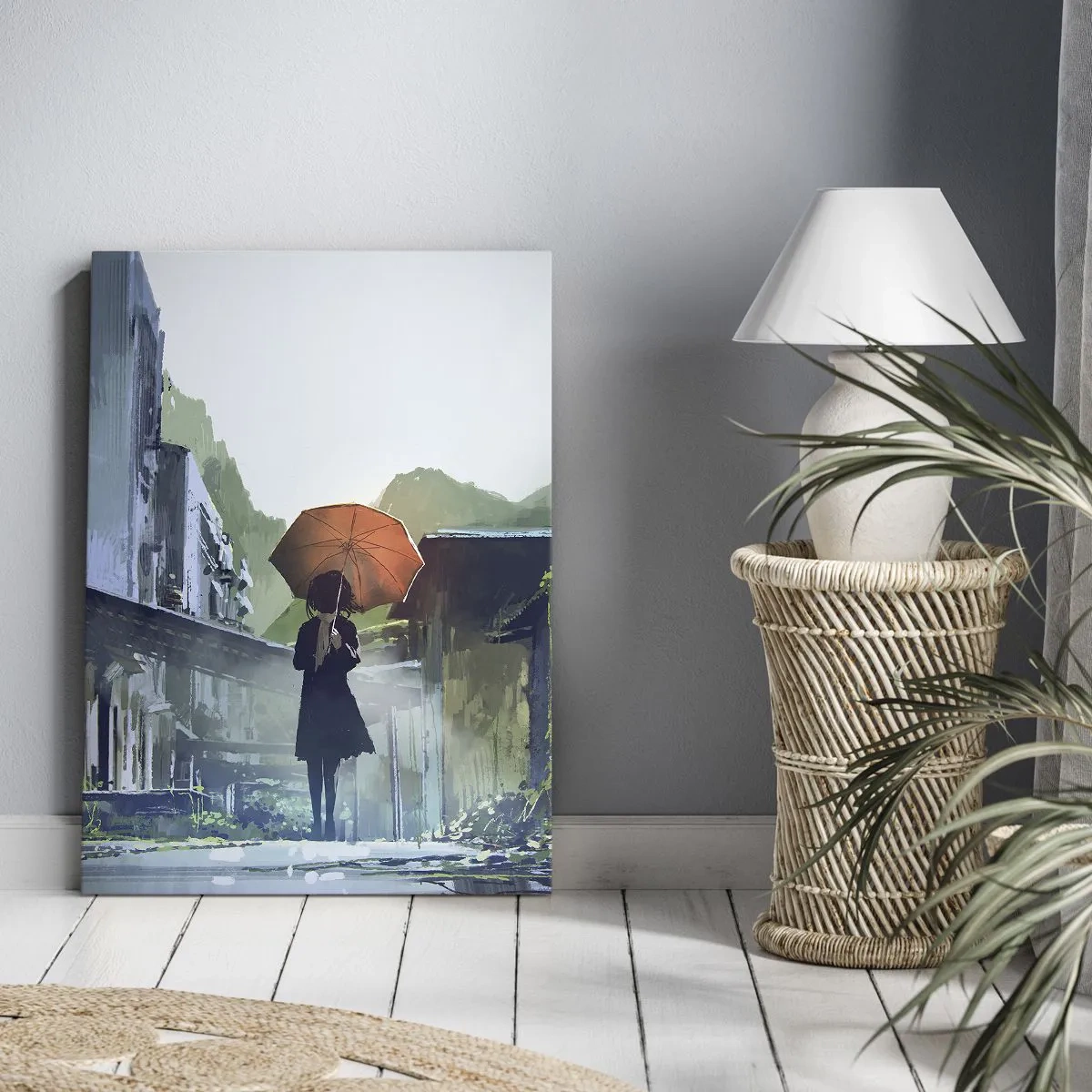 Schilderen op canvas - Verkwikkende regen - 80x120 cm