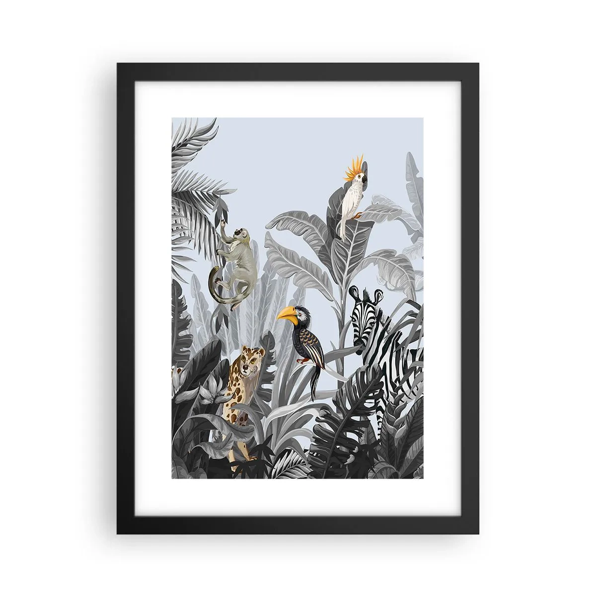 Poster in een zwarte lijst - Afrikaans sprookje - 30x40 cm