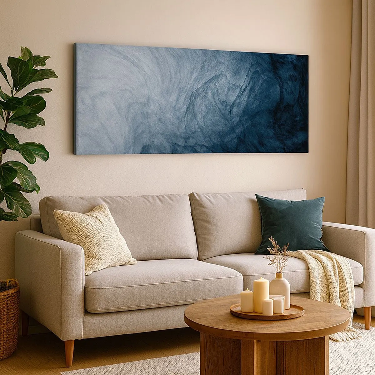 Schilderen op canvas - diep reiken - 100x40 cm