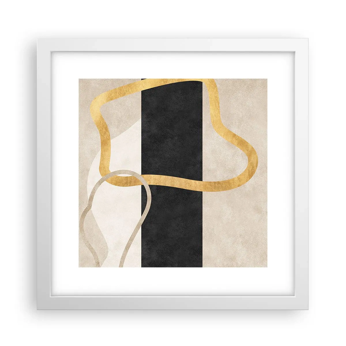 Poster in een witte lijst - Verwarde vormen - 30x30 cm