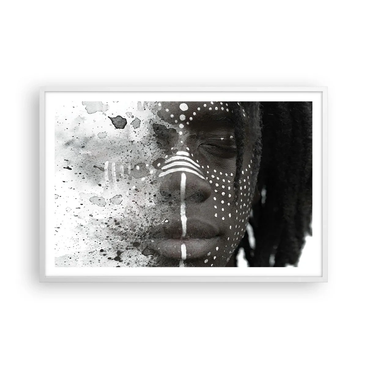 Poster in een witte lijst - Ontdek de oergeest - 91x61 cm