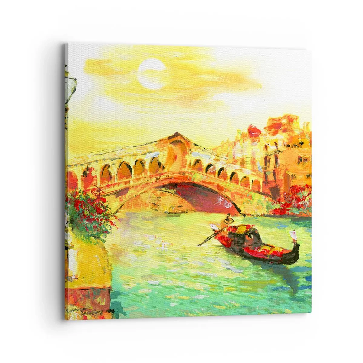 Schilderen op canvas - Een pelgrimstocht van geliefden - 70x70 cm