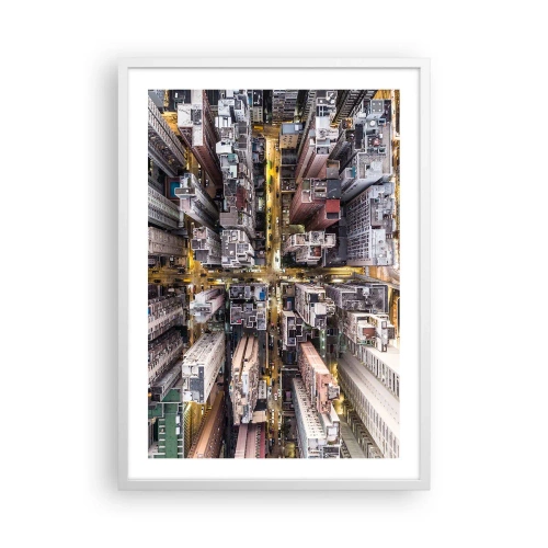 Poster in een witte lijst - Groeten uit Hong Kong - 50x70 cm