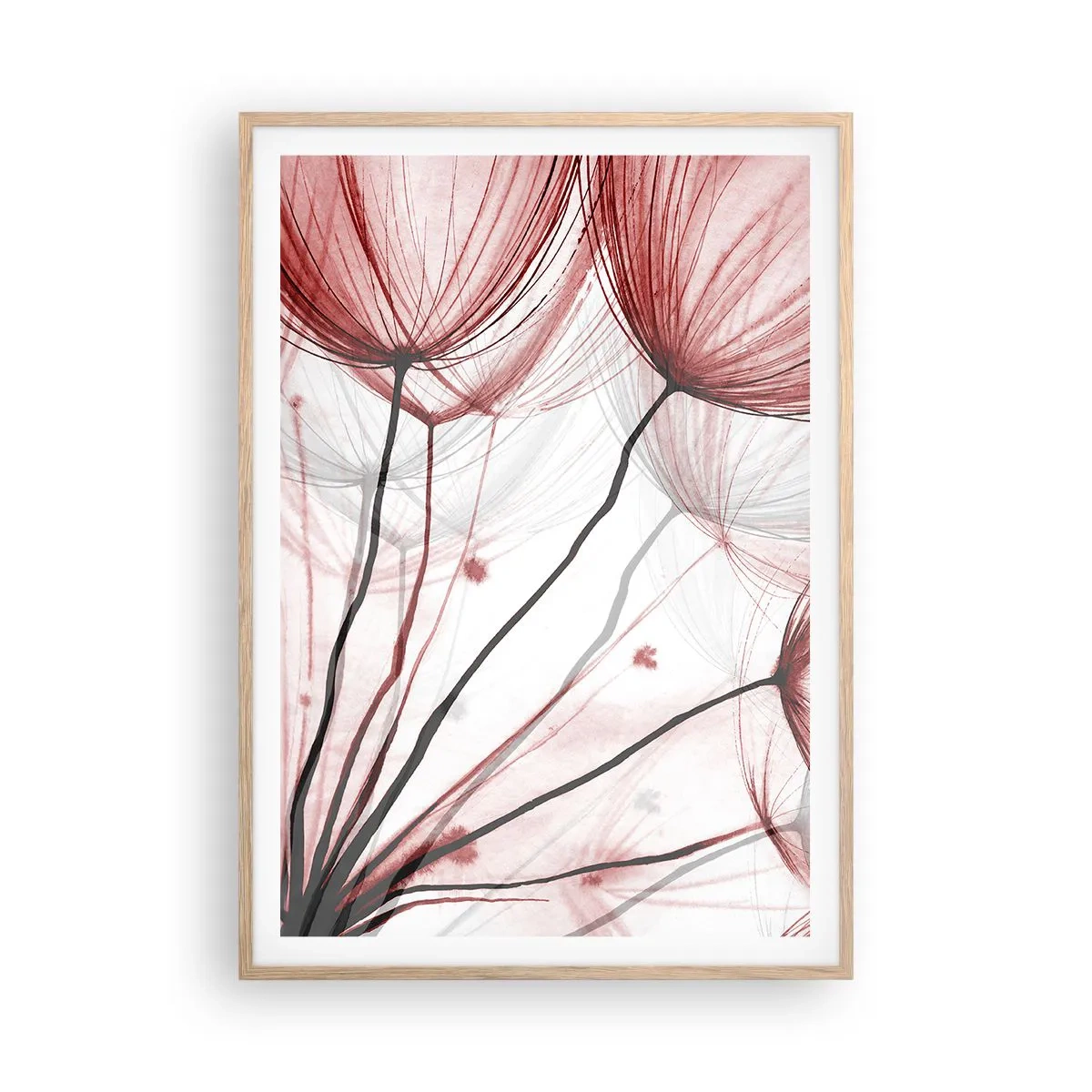 Een poster in een licht eiken lijst - Vóór het vertrek - 70x100 cm