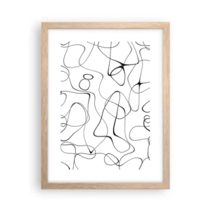 Een poster in een licht eiken lijst - Levenspaden, wisselvalligheden - 30x40 cm