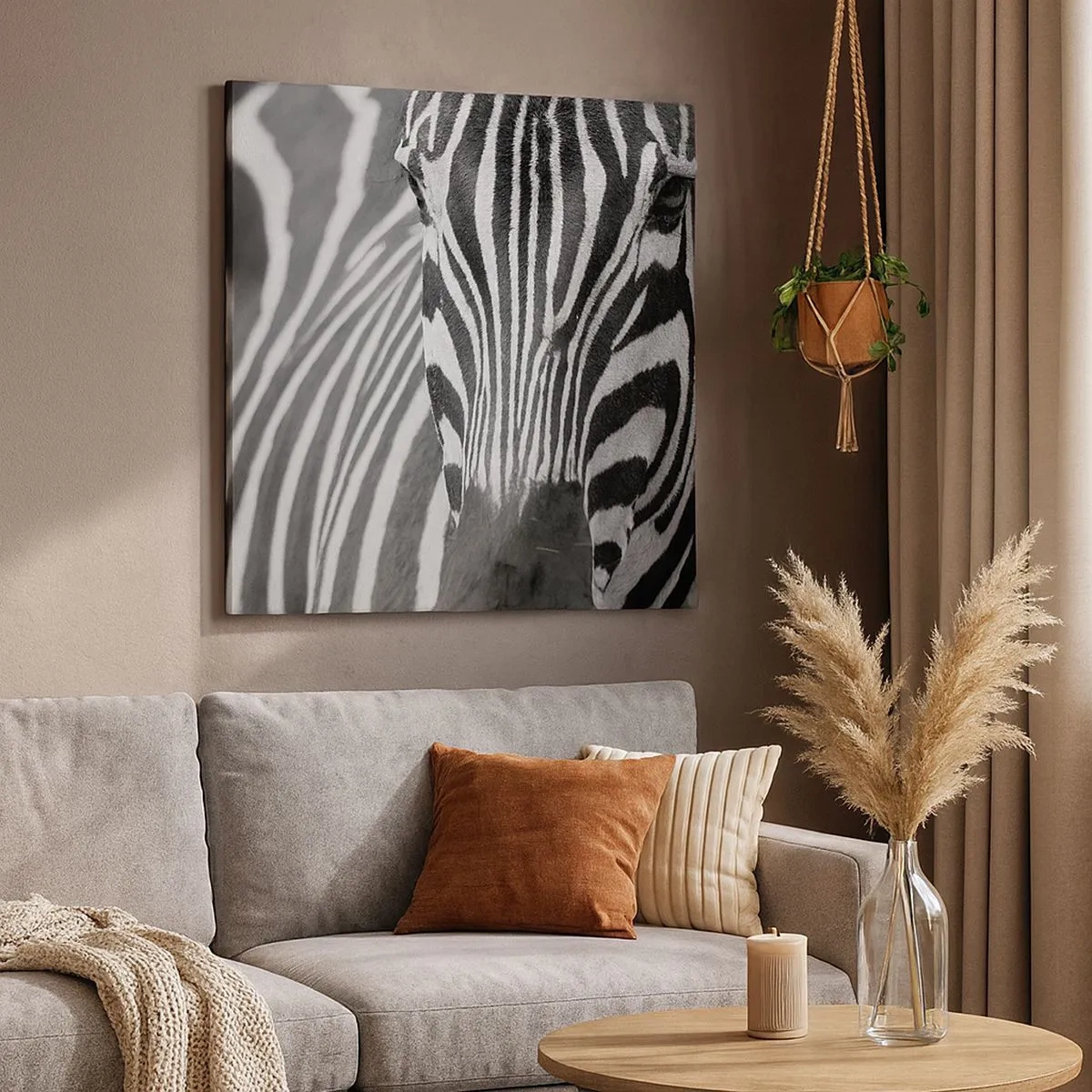 Schilderen op canvas - De wereld is zwart-wit - 30x30 cm