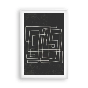 Poster in een witte lijst - Niet zo eenvoudig - 61x91 cm