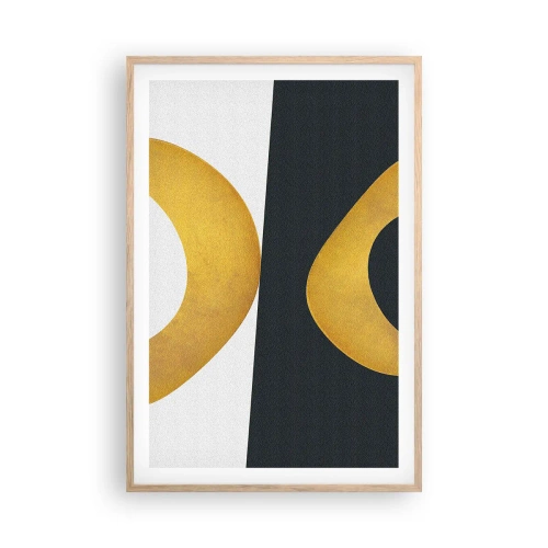 Een poster in een licht eiken lijst - Ten eerste: goud - 61x91 cm