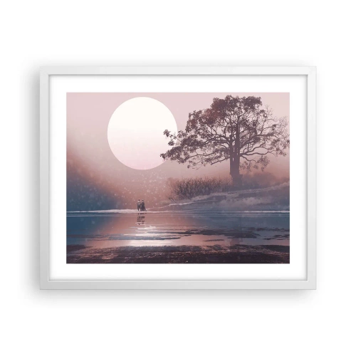 Poster in een witte lijst - nacht wonderen - 50x40 cm