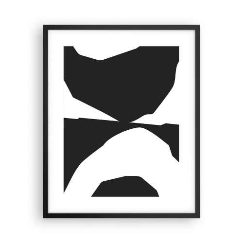 Poster in een zwarte lijst - Positief – negatief - 40x50 cm