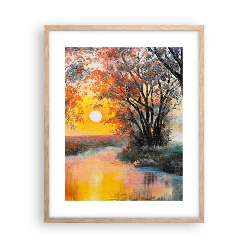 Een poster in een licht eiken lijst - Herfst vibes - 40x50 cm