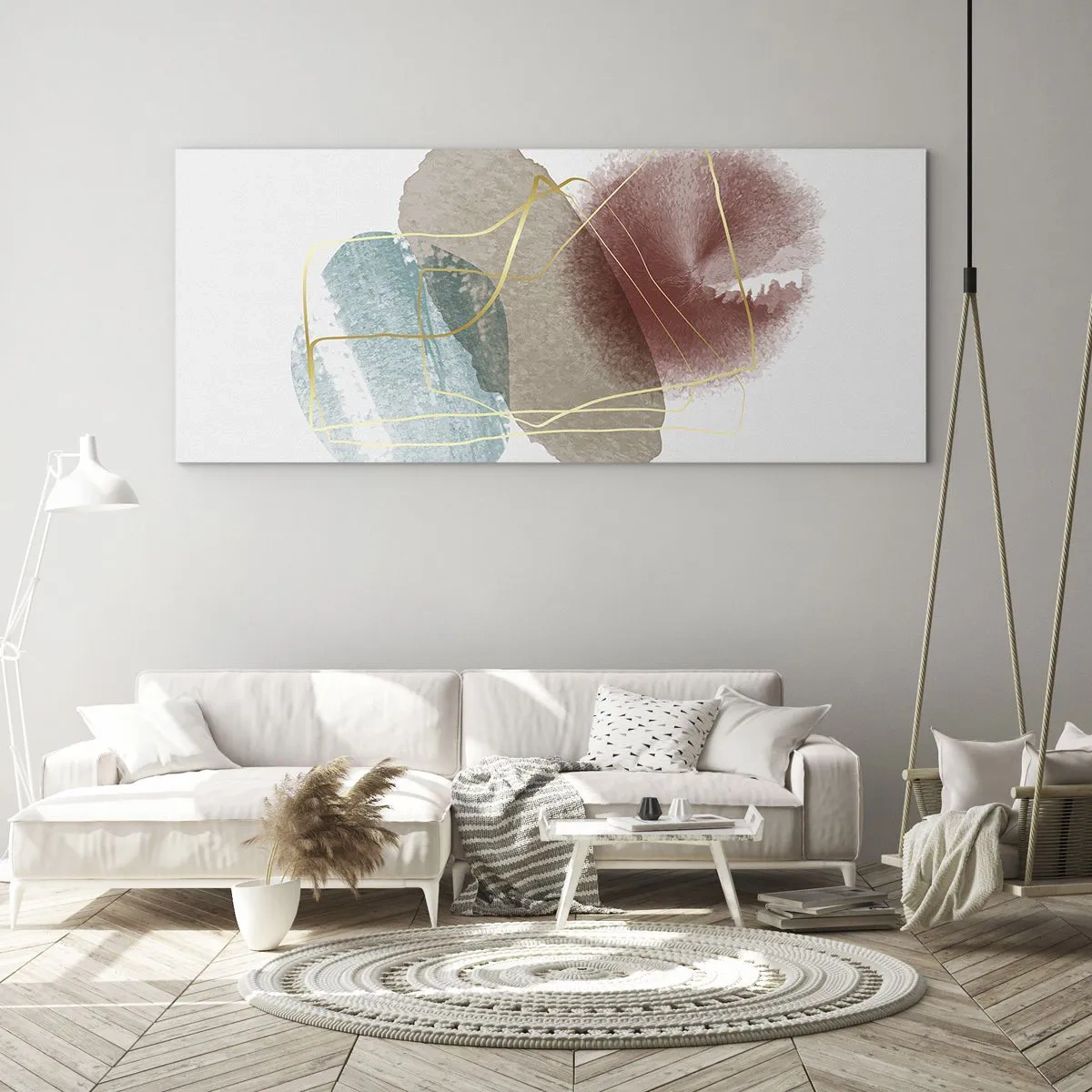 Schilderen op glas - Koralen van de ruimte - 90x30 cm