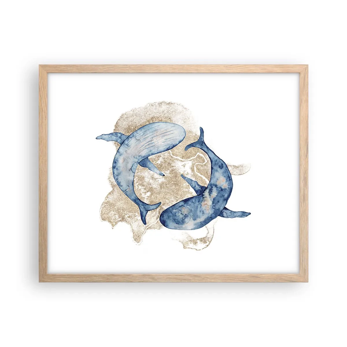 Een poster in een licht eiken lijst - Vriendschap of liefde? - 50x40 cm