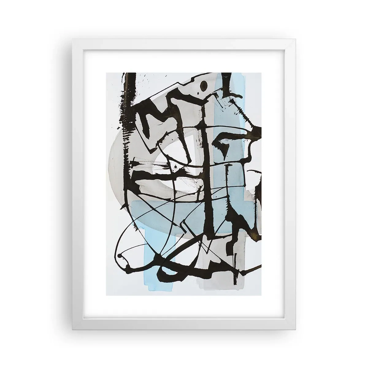 Poster in een witte lijst - Toch blauw - 30x40 cm