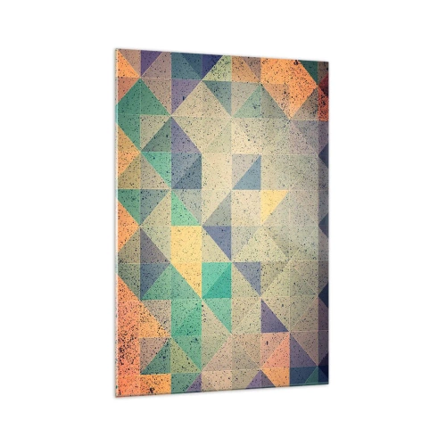 Schilderen op glas - Republiek van driehoeken - 70x100 cm